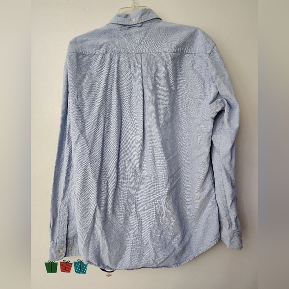 Tommy Hilfiger Button Up Blue Shirt Size Large - Picture 7 of 7